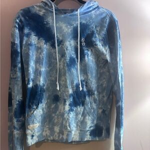 Simply Southern Navy and White Tie-Dye Hoodie